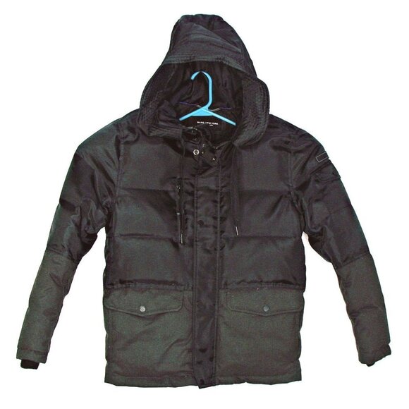 Marc New York by Andrew Marc Women's Winter Hooded Puffer Basic Coat Black Sz S - Picture 1 of 12